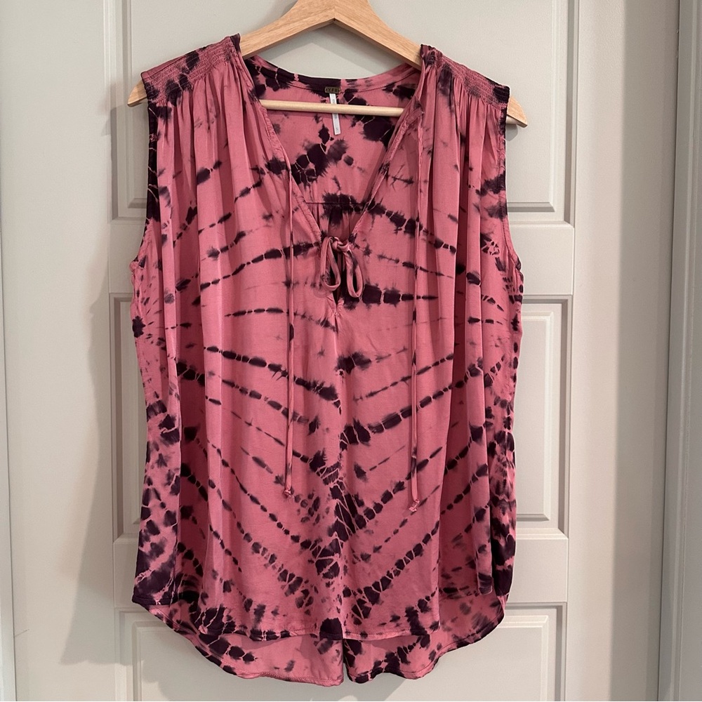 Young Fabulous Broke Silky Tie Dye Tank Size Small‎